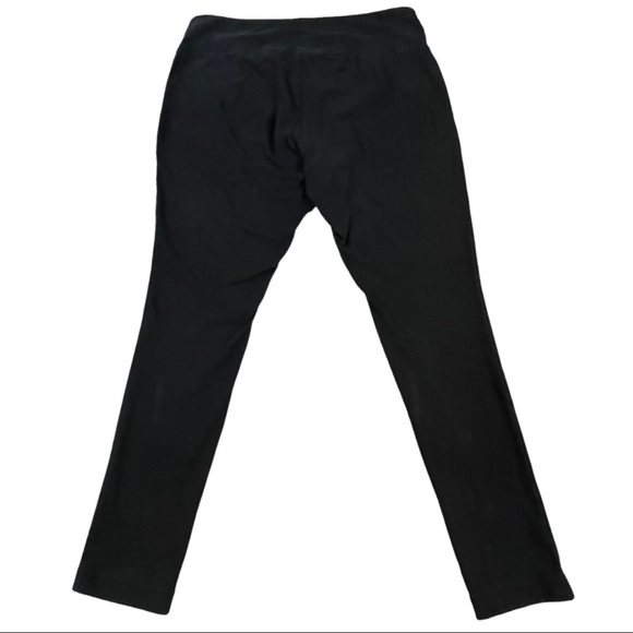 Exertek size M/L black leggings, thick waistband, straight leg, stretchy - Picture 4 of 7